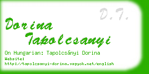 dorina tapolcsanyi business card