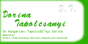 dorina tapolcsanyi business card